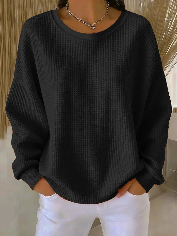 Cecilia | Relaxed Waffle-Texture Sweater