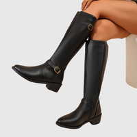 ANASTELLE | RIDING LEATHER BOOTS