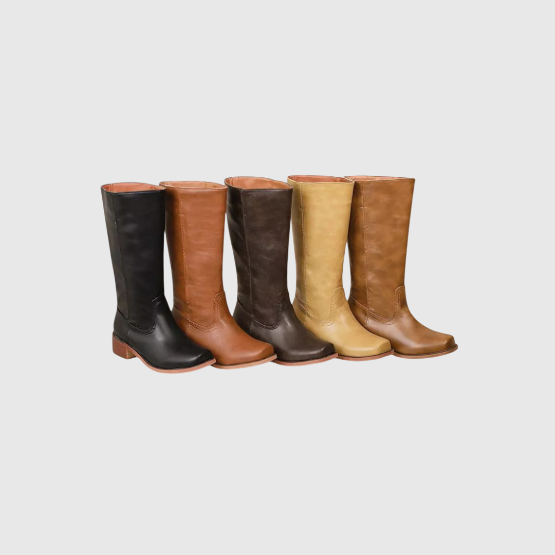 LERELIA | LEATHER KNEE-HIGH BOOTS