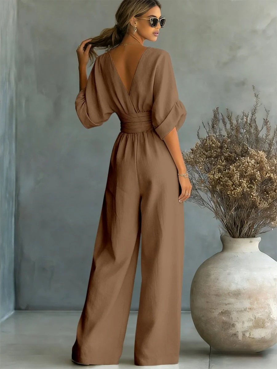 SOFIA | Effortless V-Neck Jumpsuit