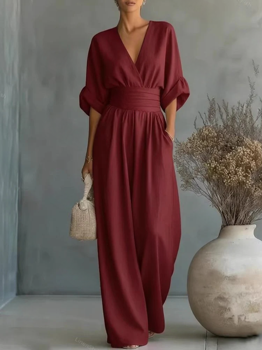 SOFIA | Effortless V-Neck Jumpsuit