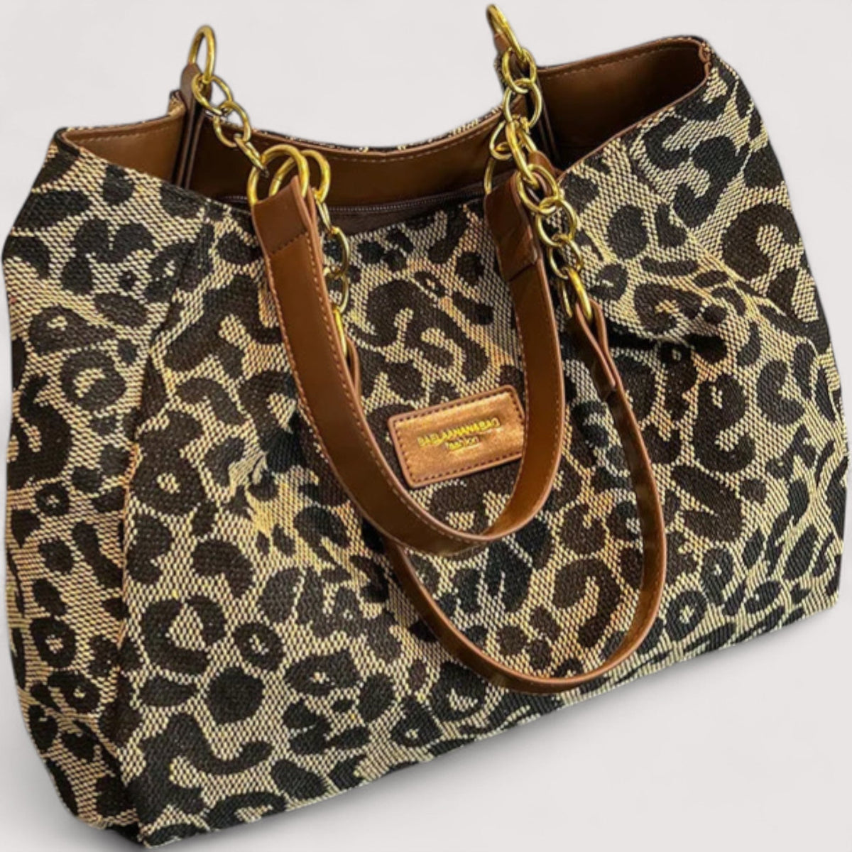 Lévrier – Leopard Canvas Shopping Bag