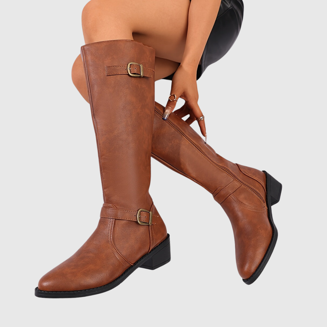 ANASTELLE | RIDING LEATHER BOOTS