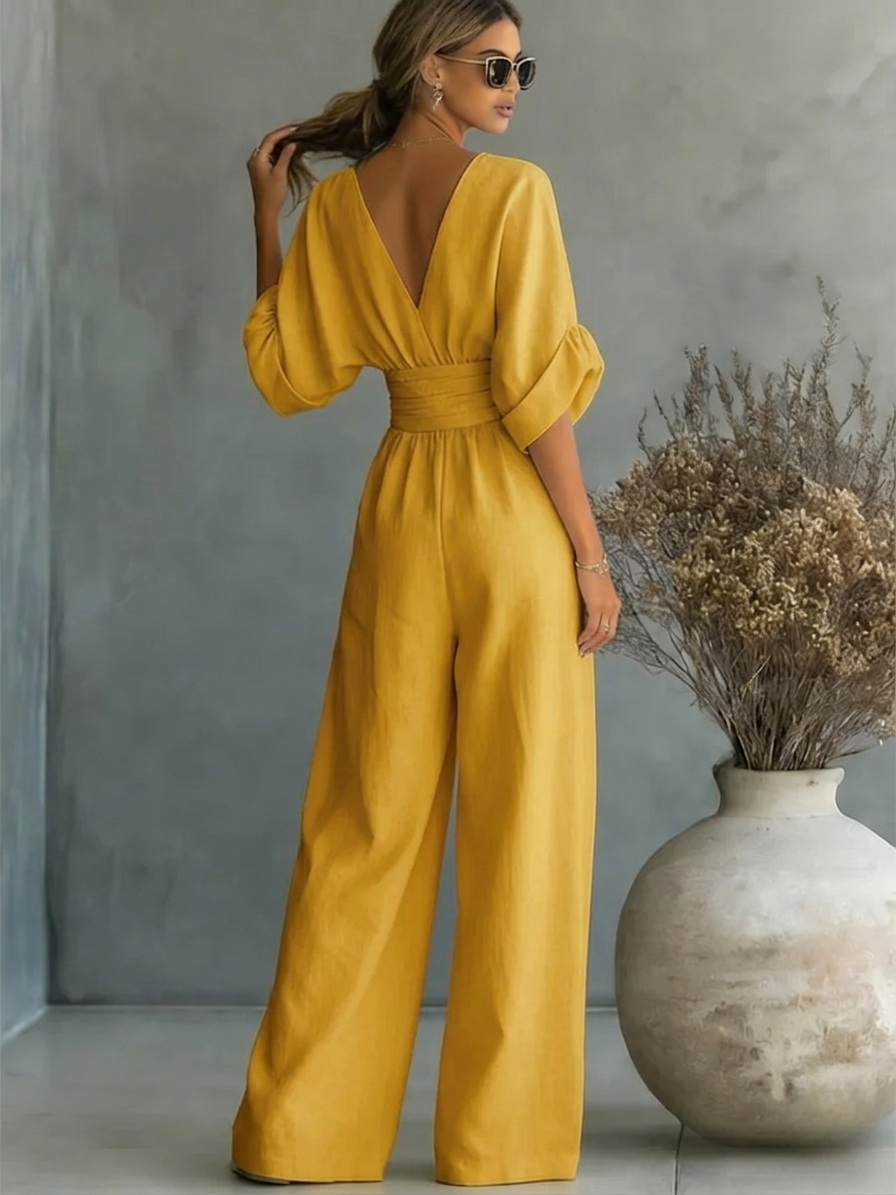 SOFIA | Effortless V-Neck Jumpsuit