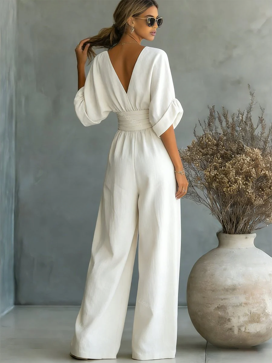 SOFIA | Effortless V-Neck Jumpsuit