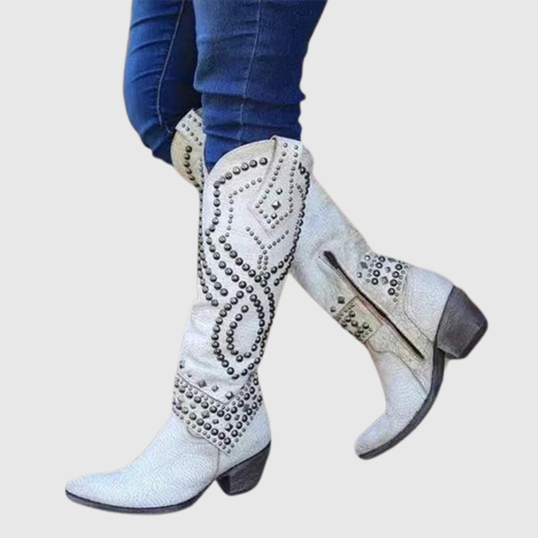SELIORA | WESTERN KNEE-HIGH BOOTS