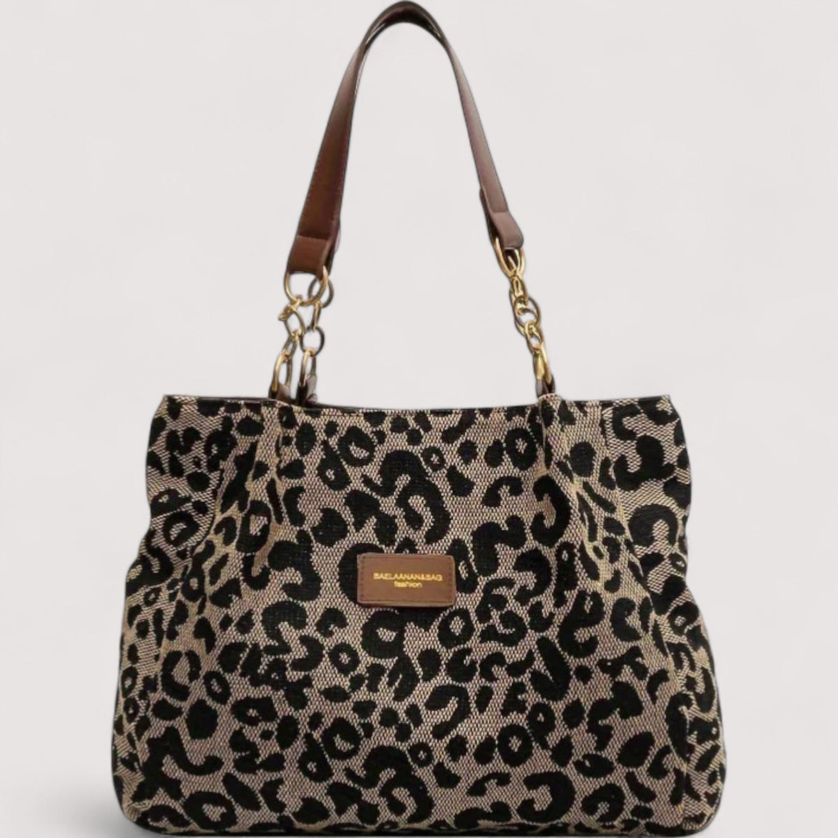 Lévrier – Leopard Canvas Shopping Bag