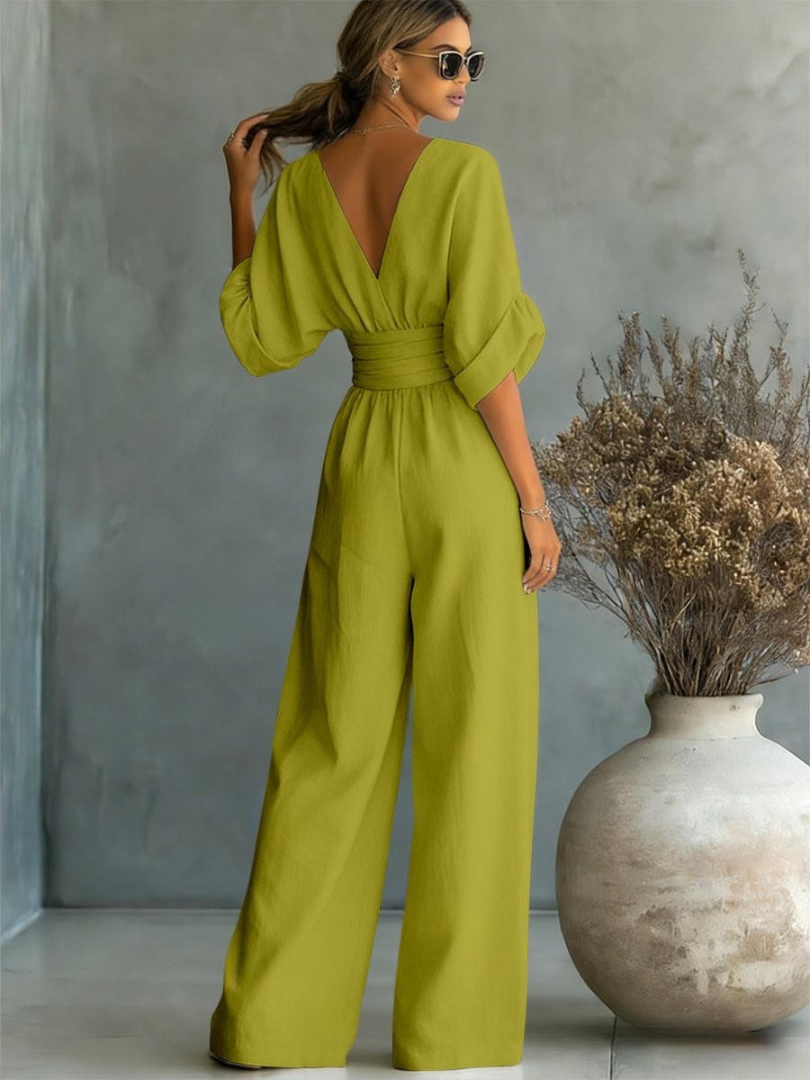 SOFIA | Effortless V-Neck Jumpsuit