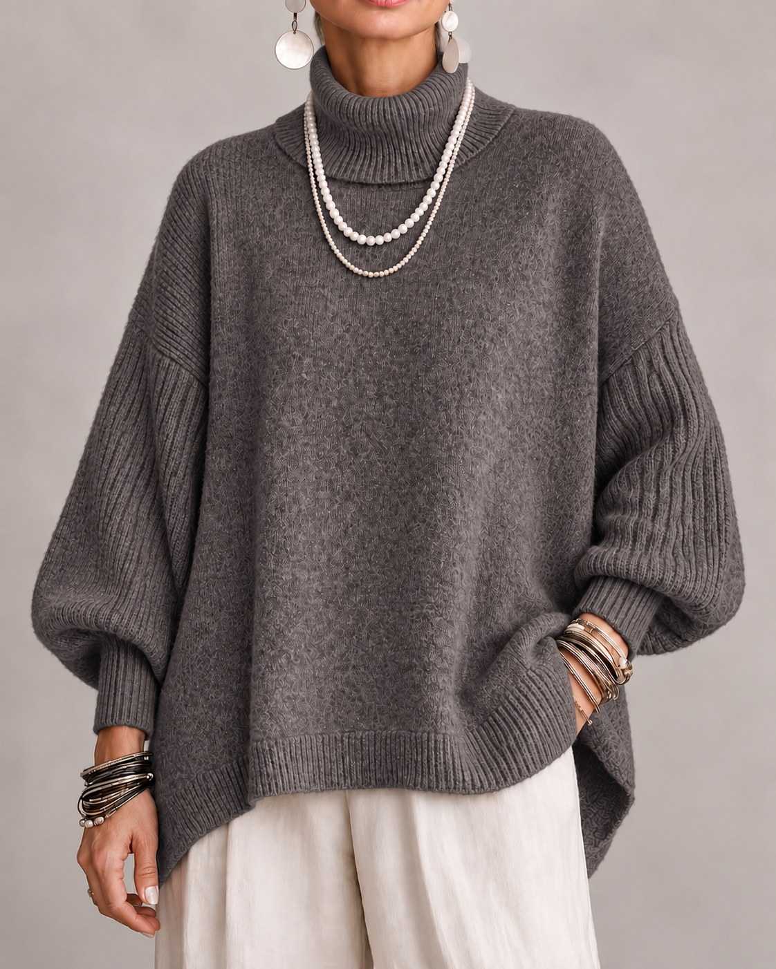 Ruth | Oversized Roll Neck Jumper
