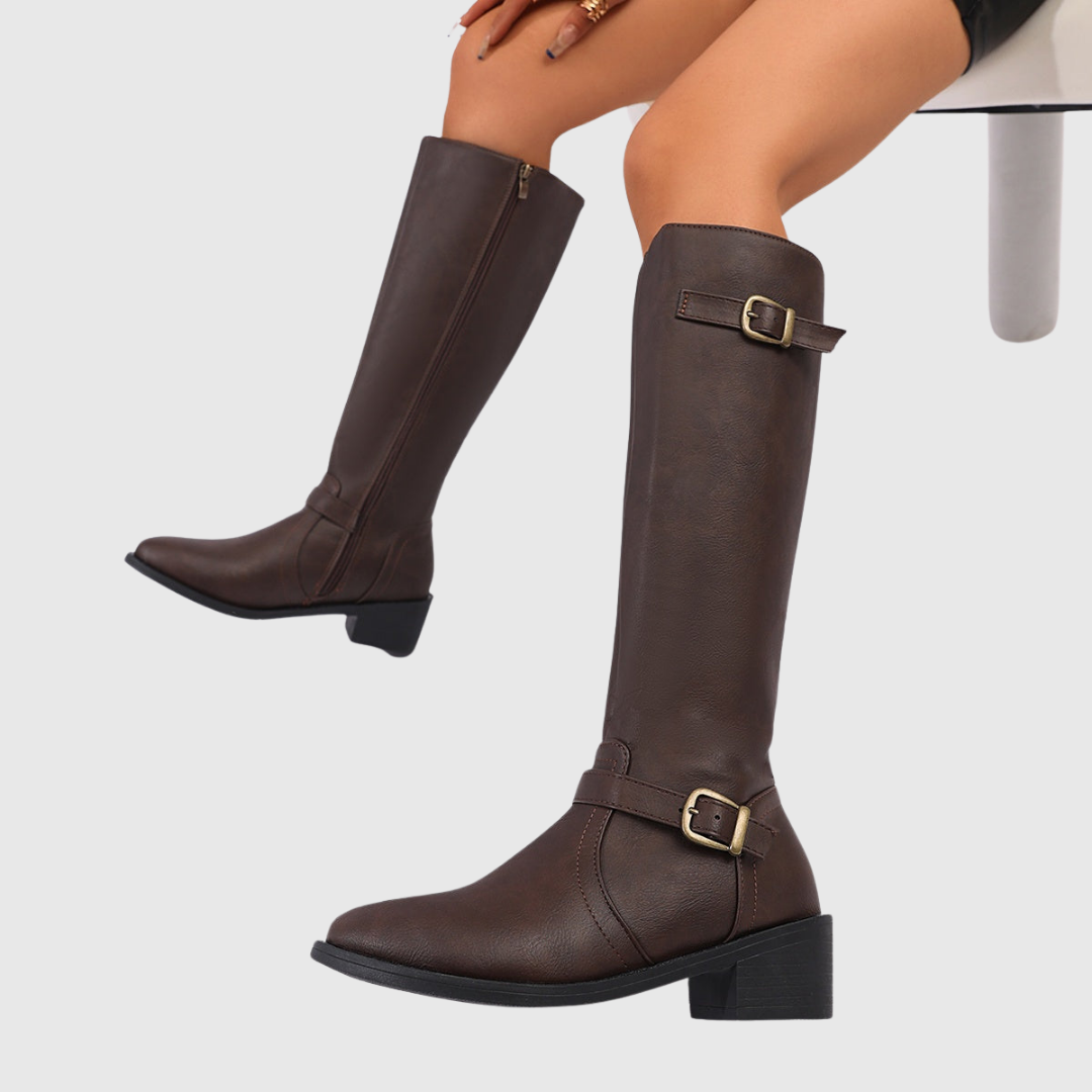 ANASTELLE | RIDING LEATHER BOOTS