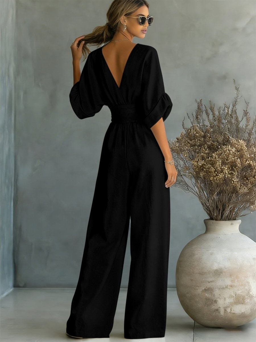 SOFIA | Effortless V-Neck Jumpsuit