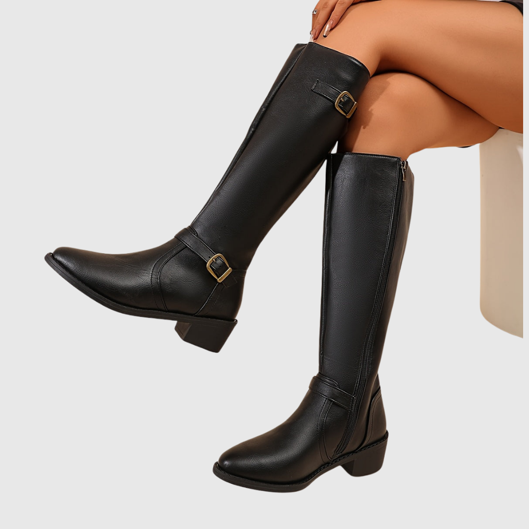 ANASTELLE | RIDING LEATHER BOOTS