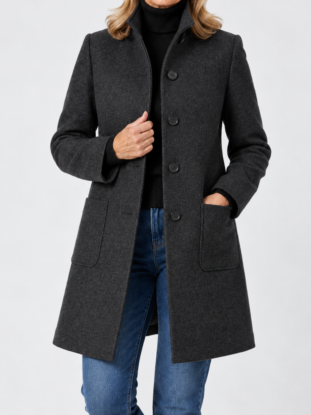 Clara | Elegant Button-Up Coat