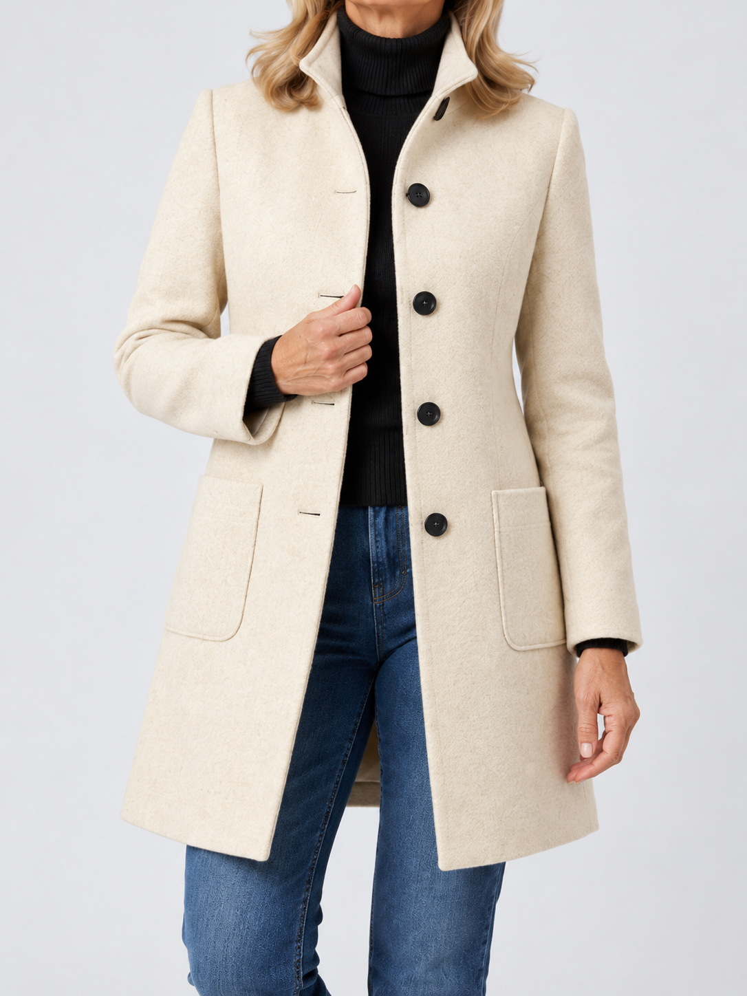 Clara | Elegant Button-Up Coat