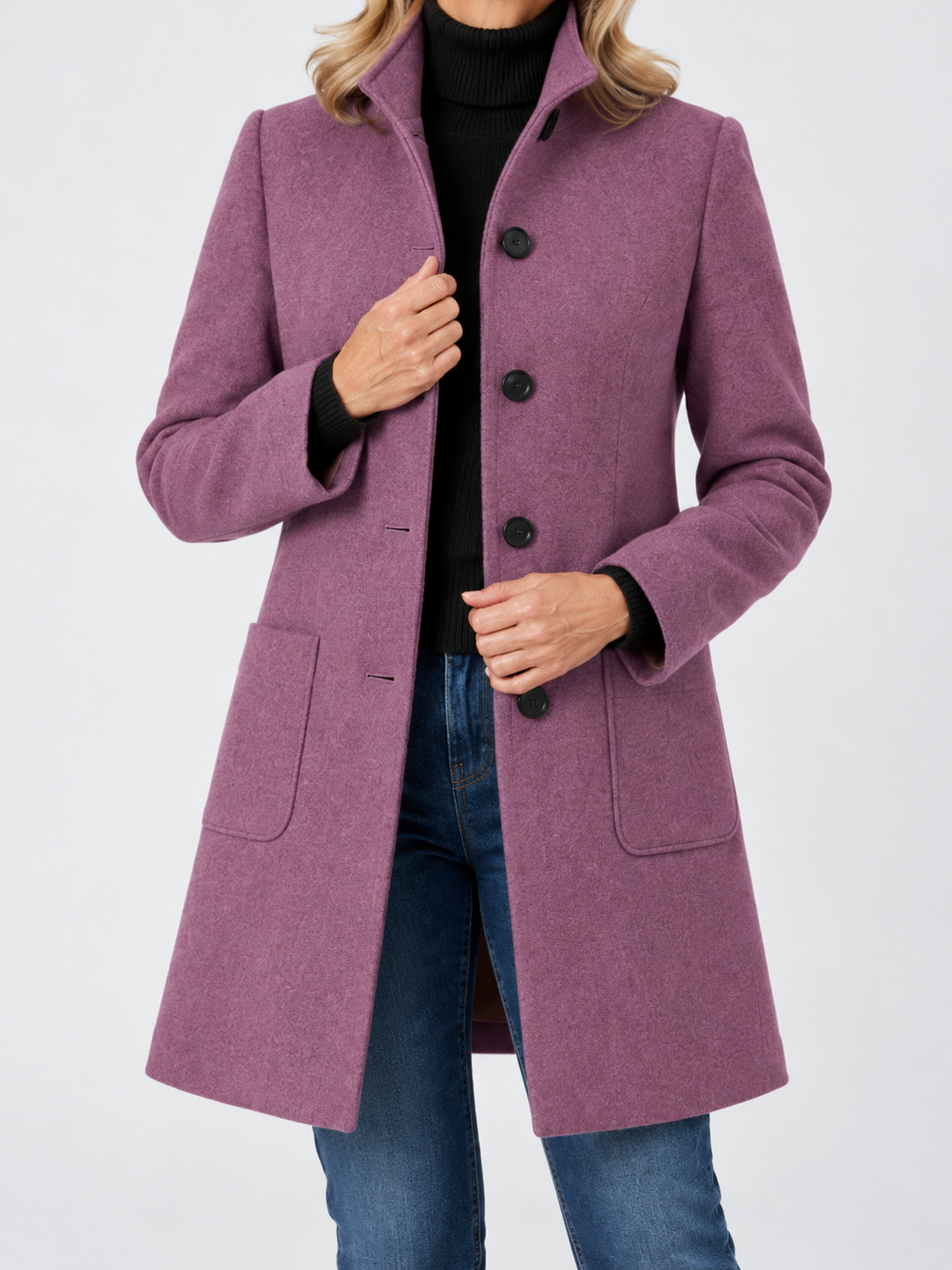 Clara | Elegant Button-Up Coat