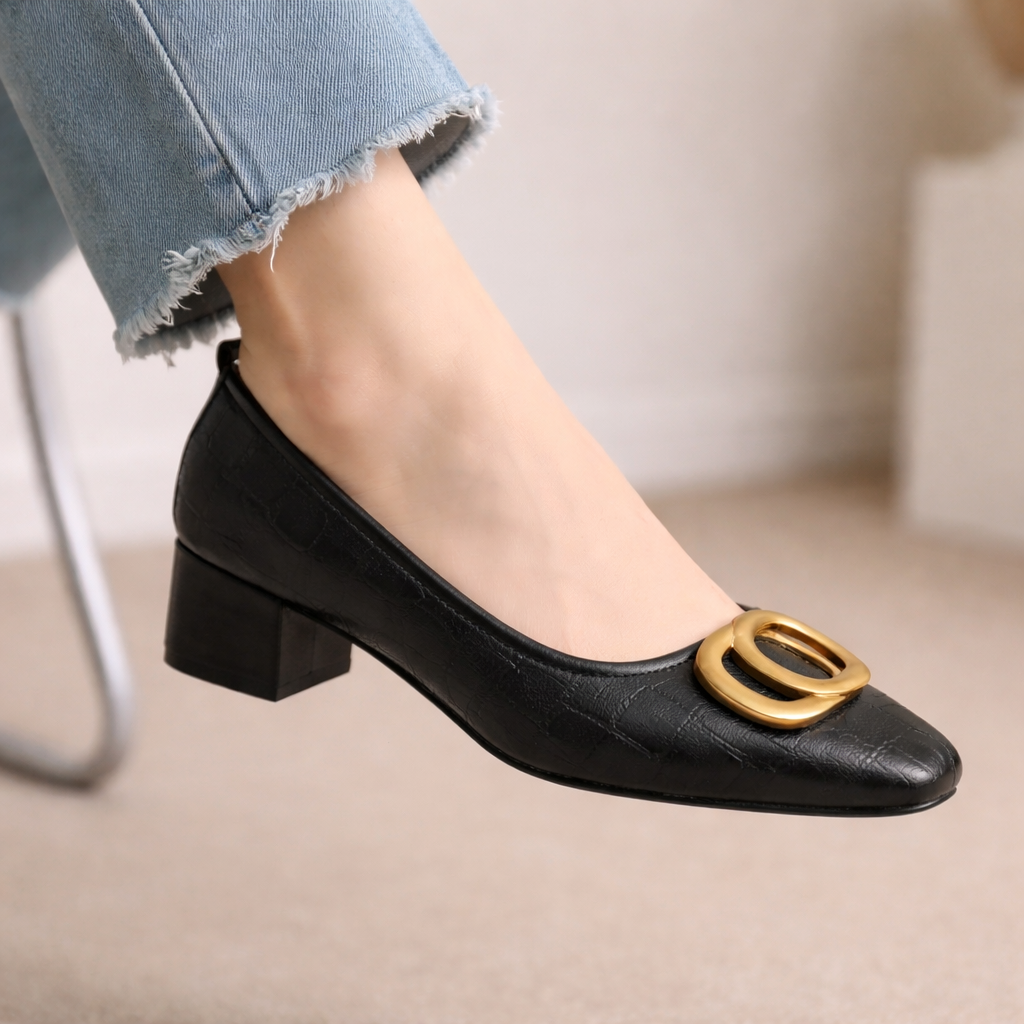 Opium Crest Heels Black