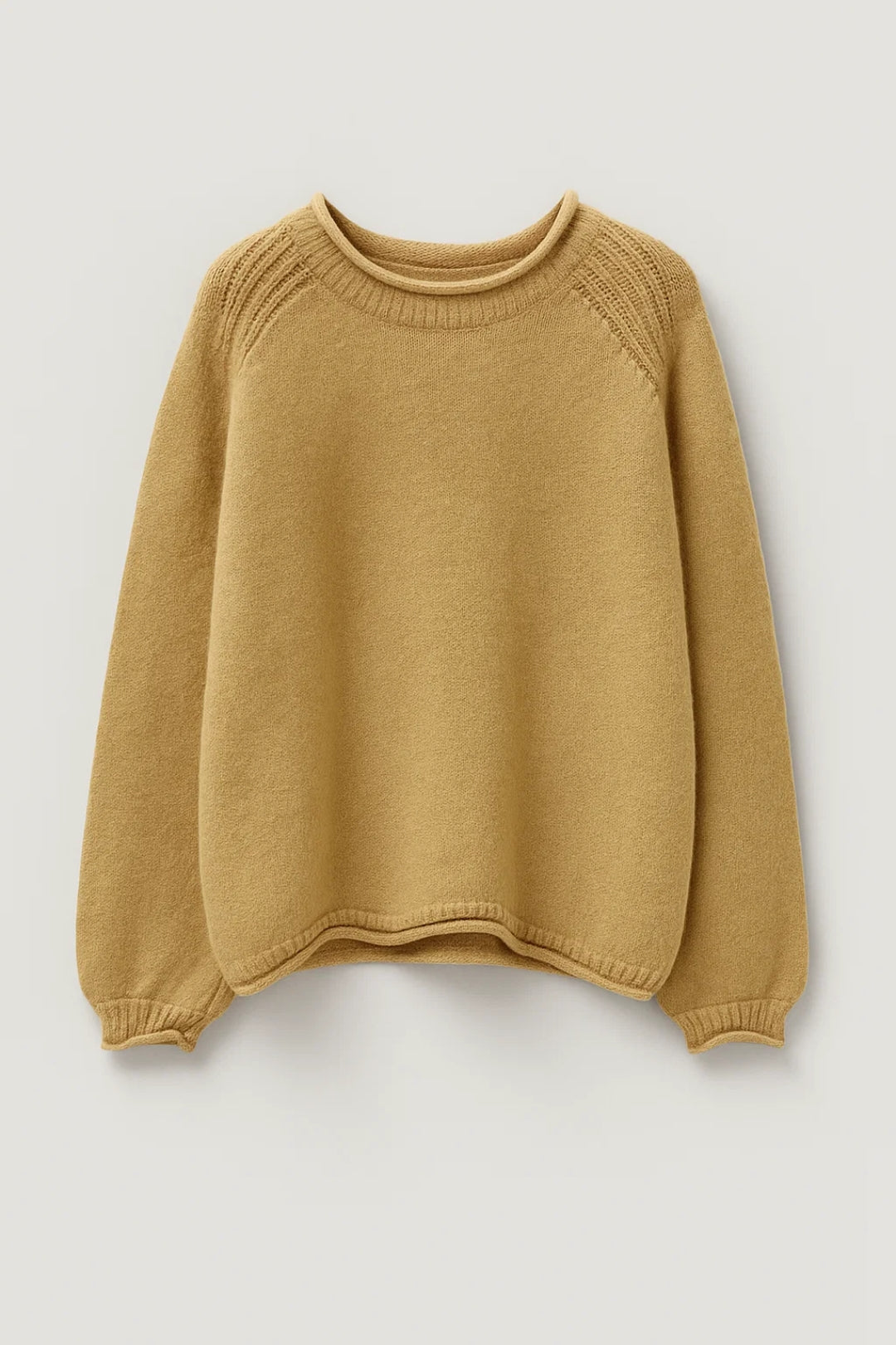 VESNA | SOFT ROUND-NECK KNIT JUMPER WITH SHOULDER DETAIL