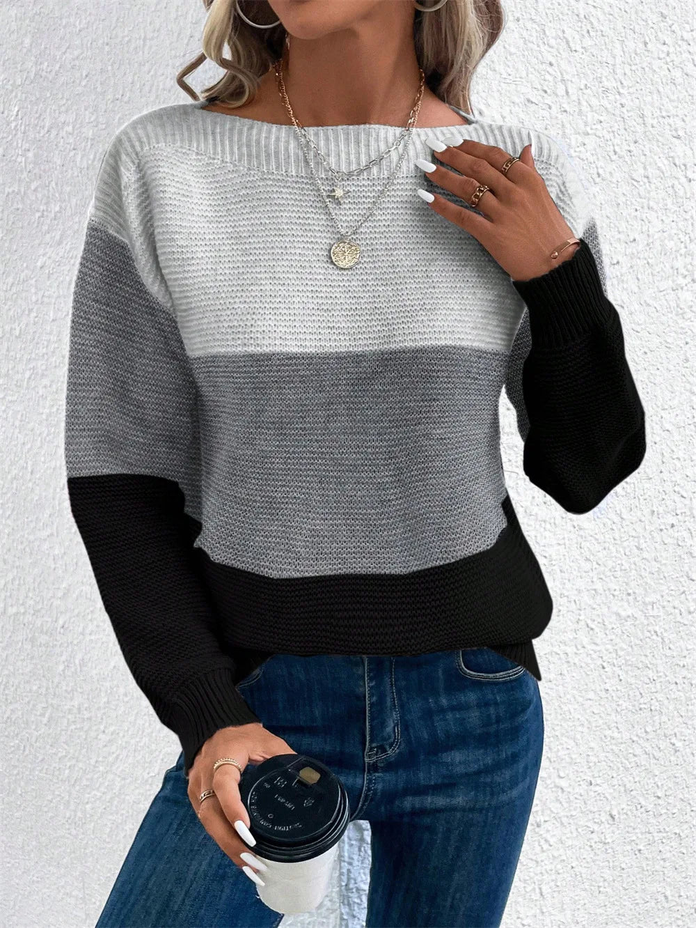Nancy | Knitted Patchwork Jumper