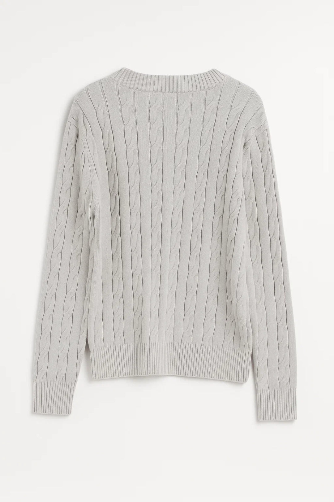 SUNNIVA | V-NECK CABLE-KNIT JUMPER