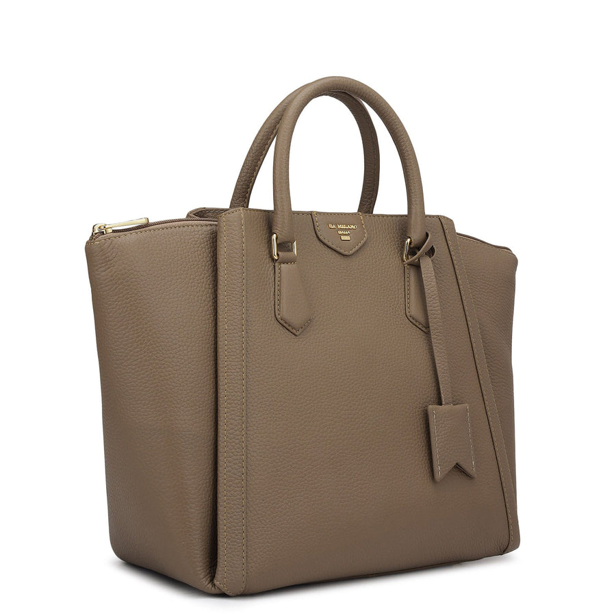 Élégance Paris - Classic Wax Leather Satchel Bag