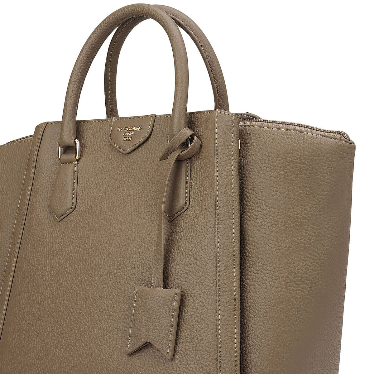 Élégance Paris - Classic Wax Leather Satchel Bag