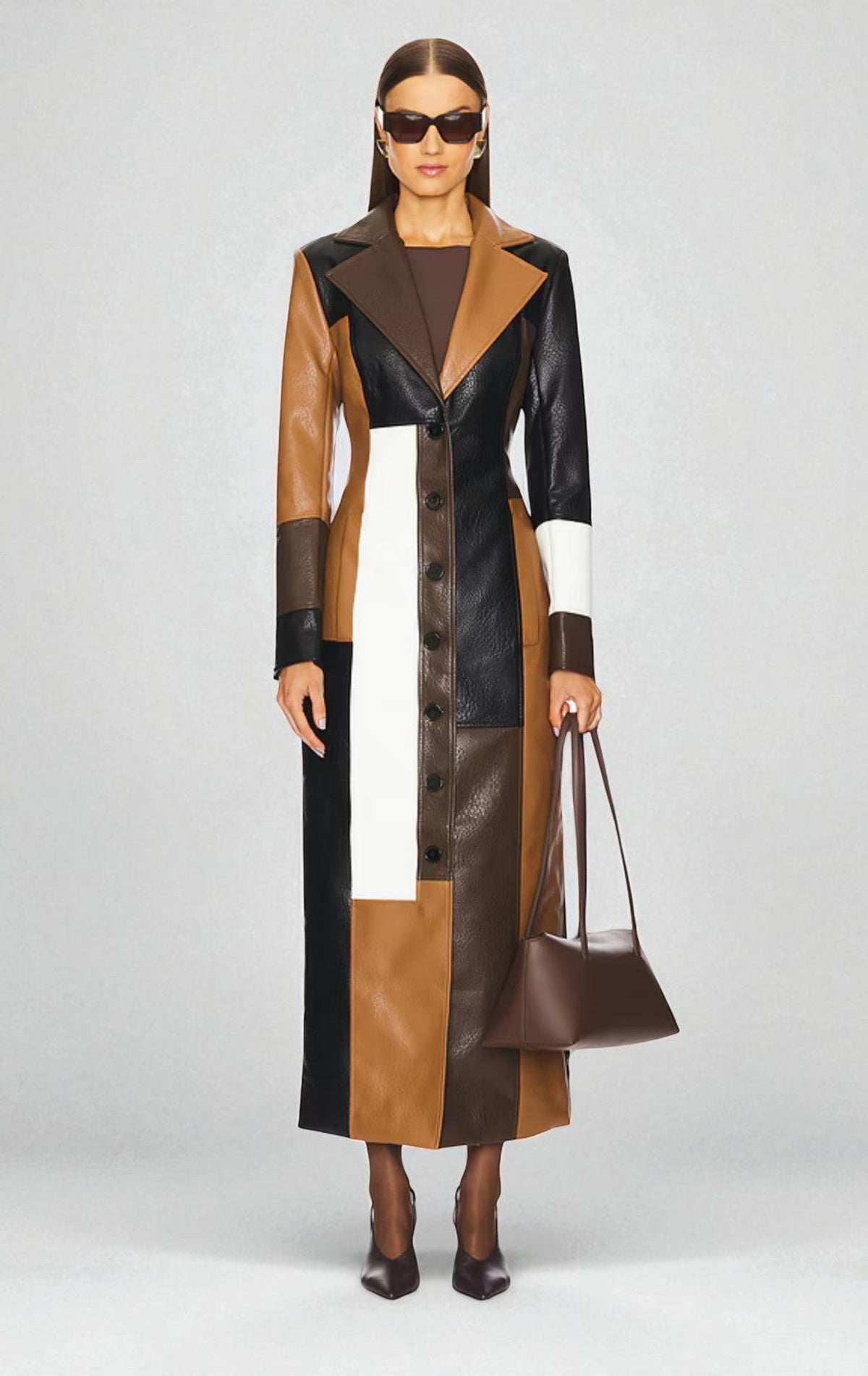Mosaic | Leather Coat