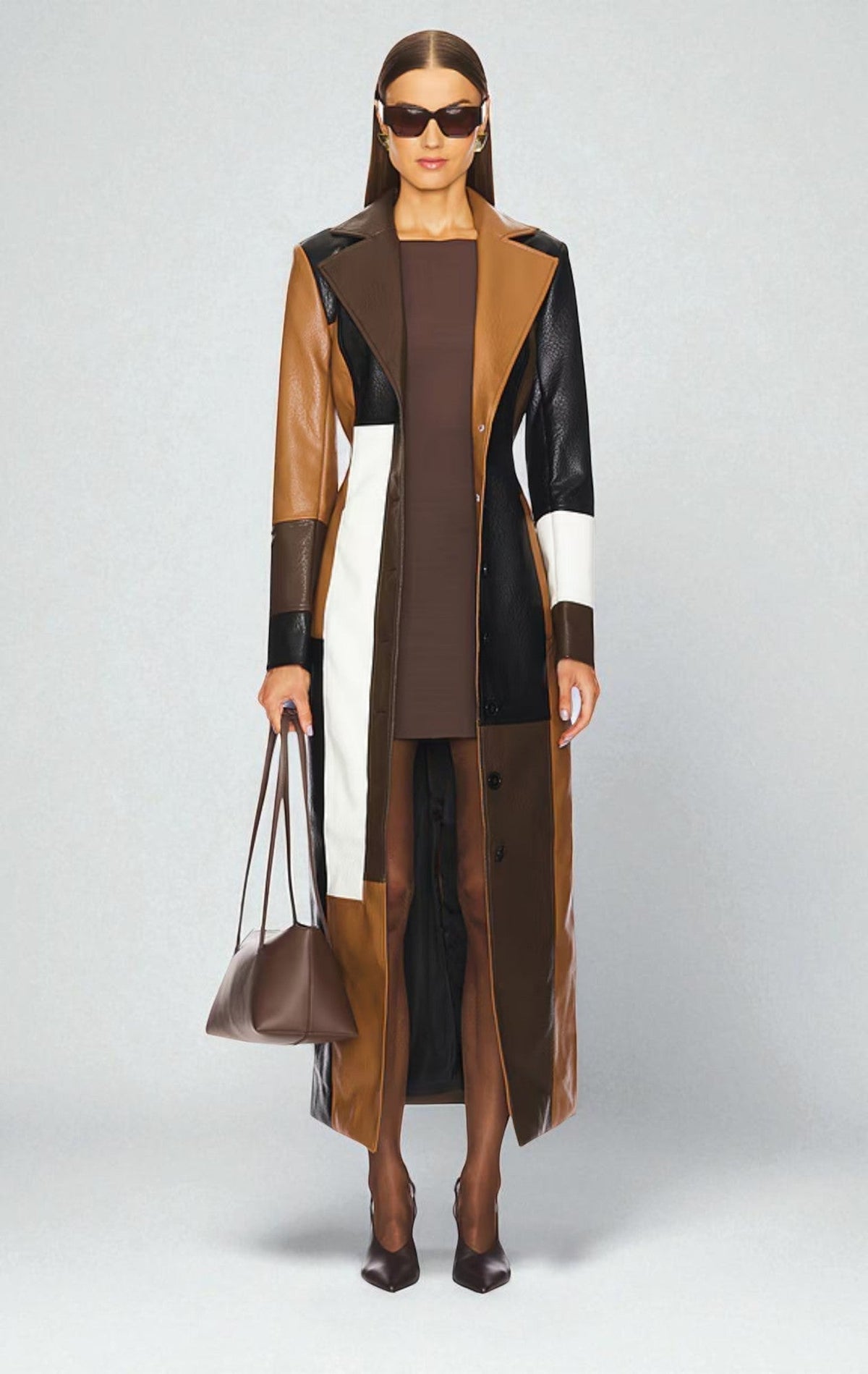 Mosaic | Leather Coat