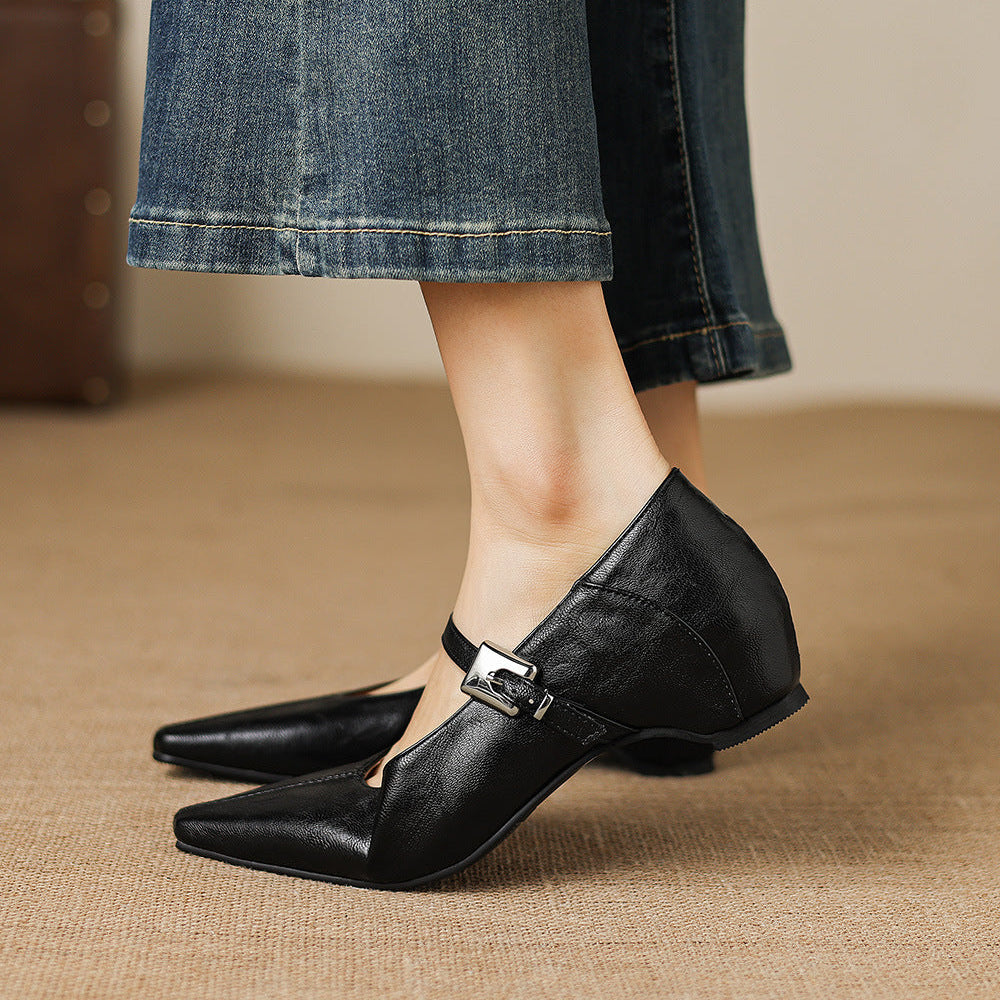 Selma | Pointed-Toe Mary Jane Flat