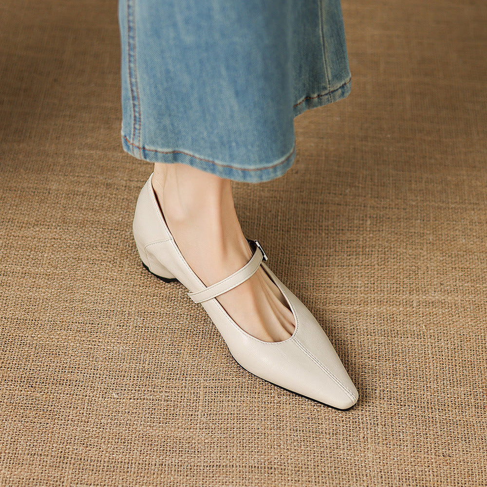 Selma | Pointed-Toe Mary Jane Flat