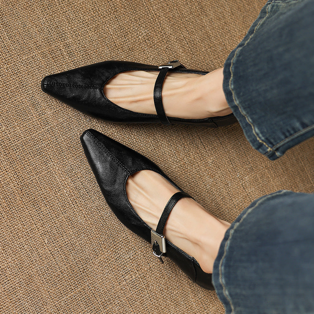 Selma | Pointed-Toe Mary Jane Flat