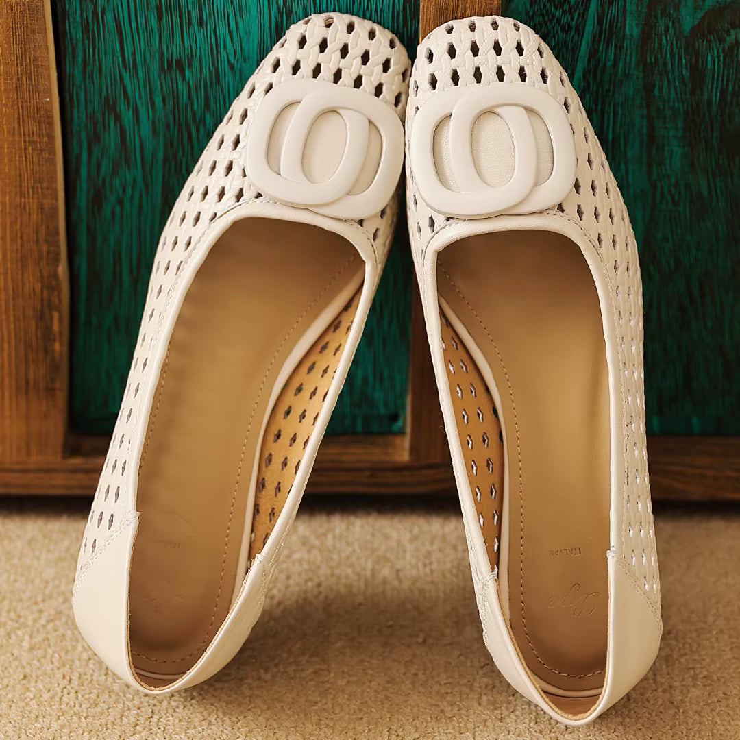 Margaret | Elegant Woven Court Shoes