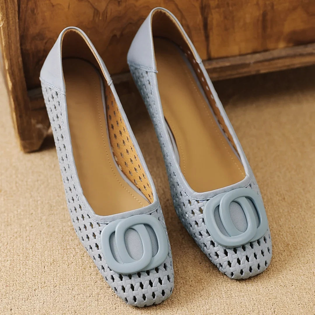 Margaret | Elegant Woven Court Shoes