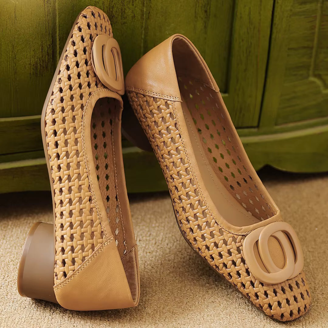 Margaret | Elegant Woven Court Shoes
