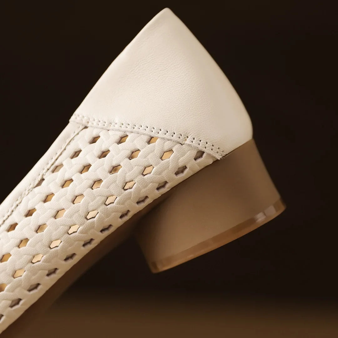 Margaret | Elegant Woven Court Shoes