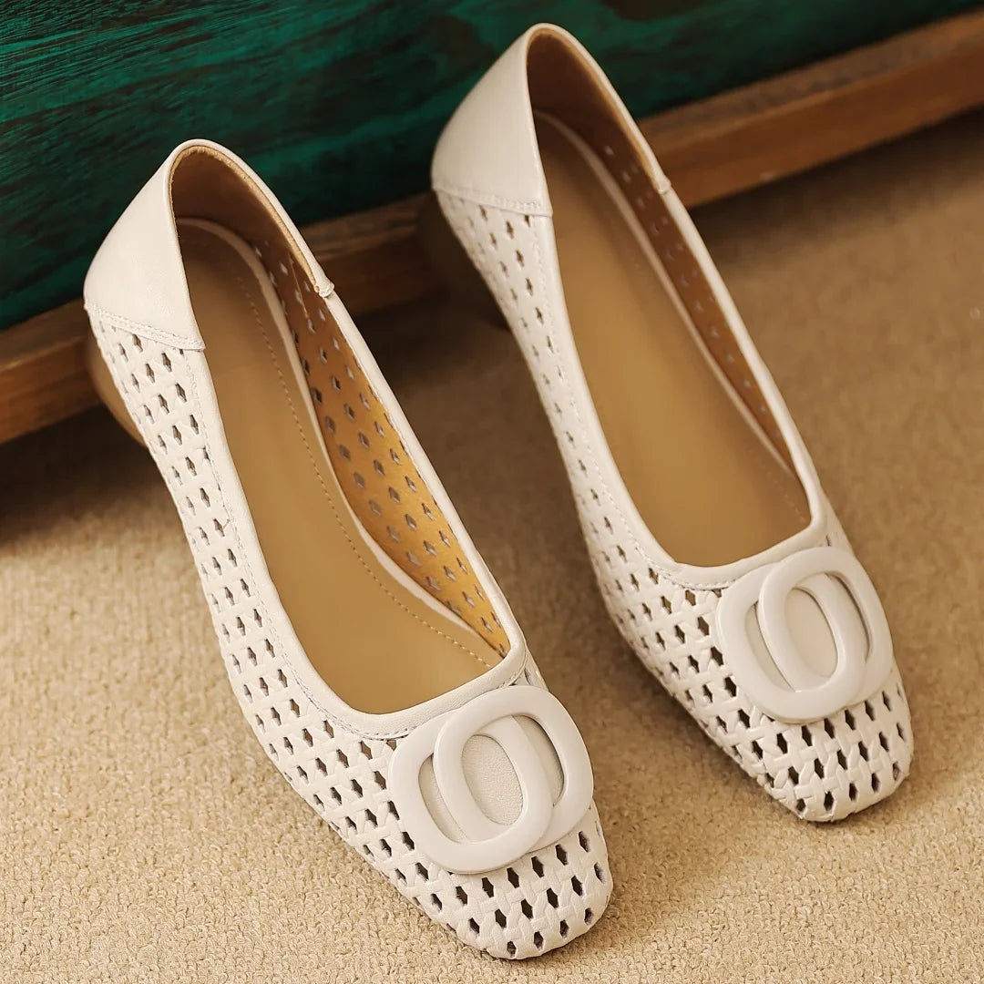 Margaret | Elegant Woven Court Shoes