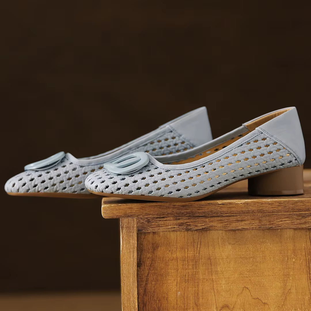 Margaret | Elegant Woven Court Shoes
