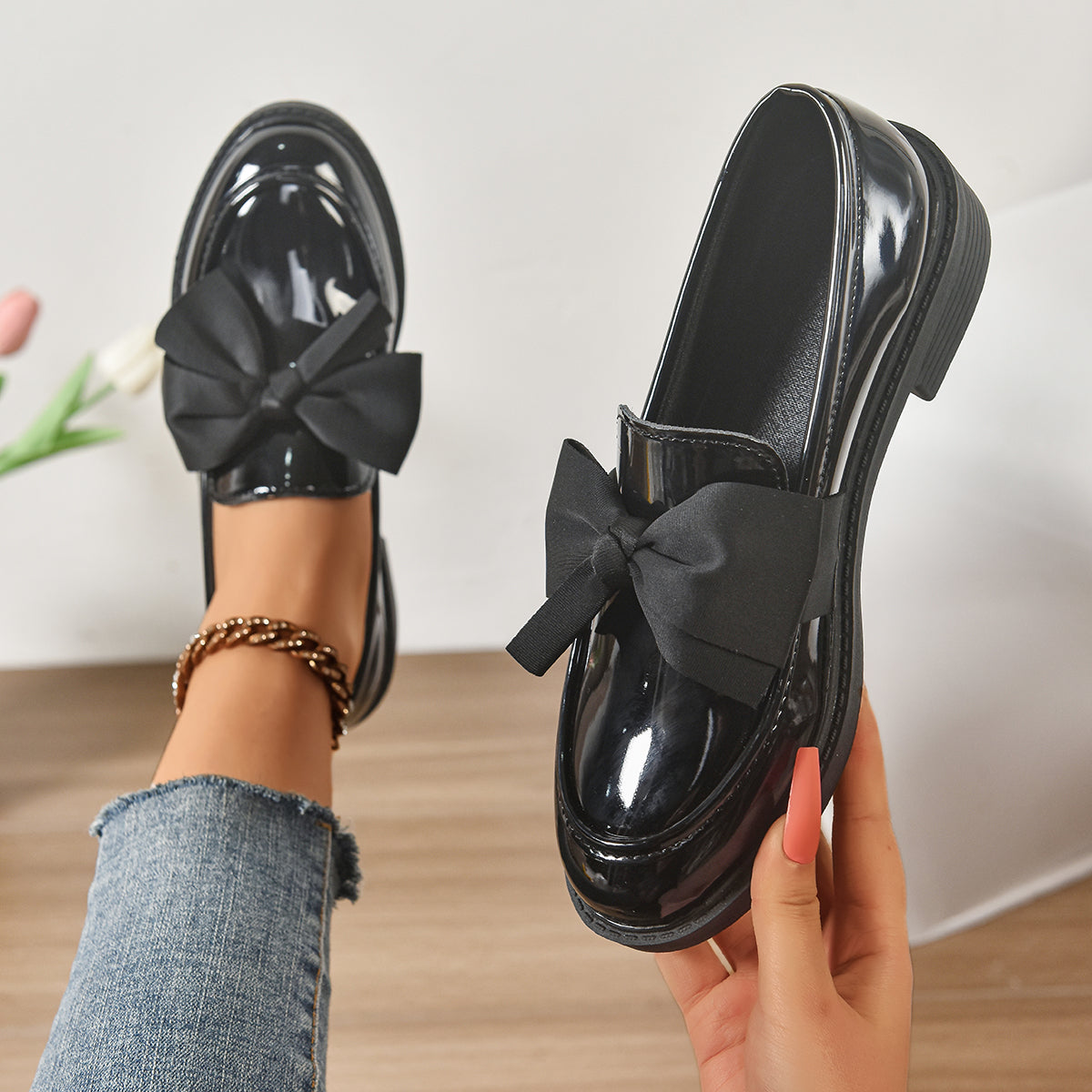Alice | Orthopaedic Bow Loafers