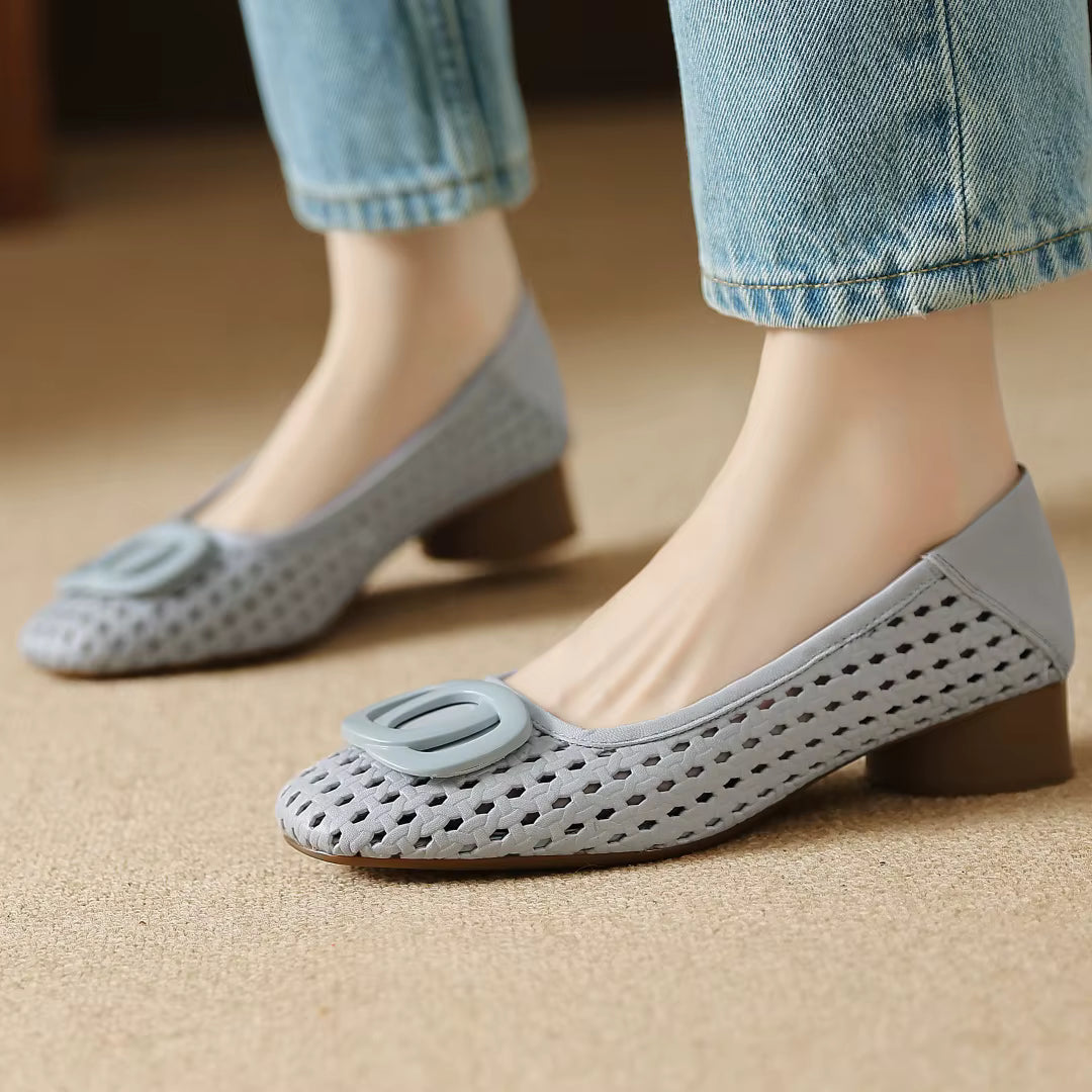 Margaret | Elegant Woven Court Shoes