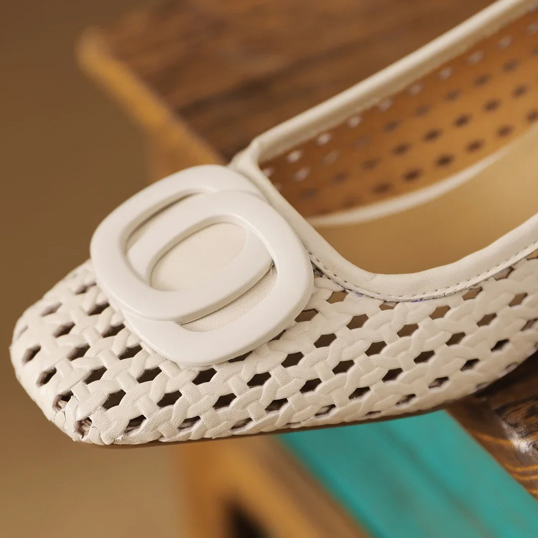 Margaret | Elegant Woven Court Shoes