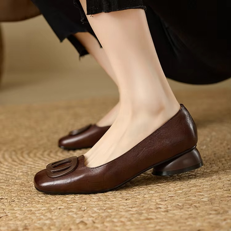 Opium - Leather Flats Black