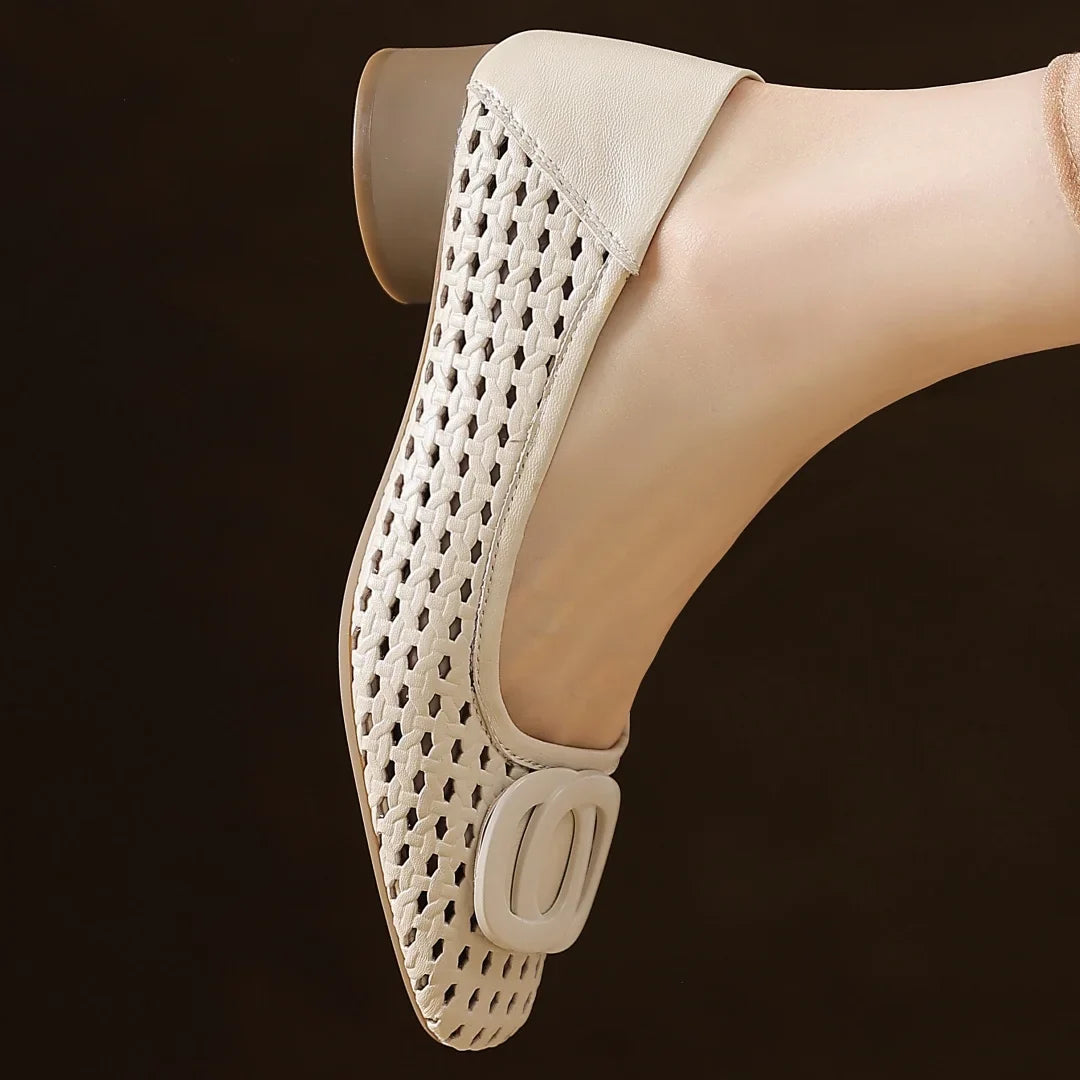 Margaret | Elegant Woven Court Shoes