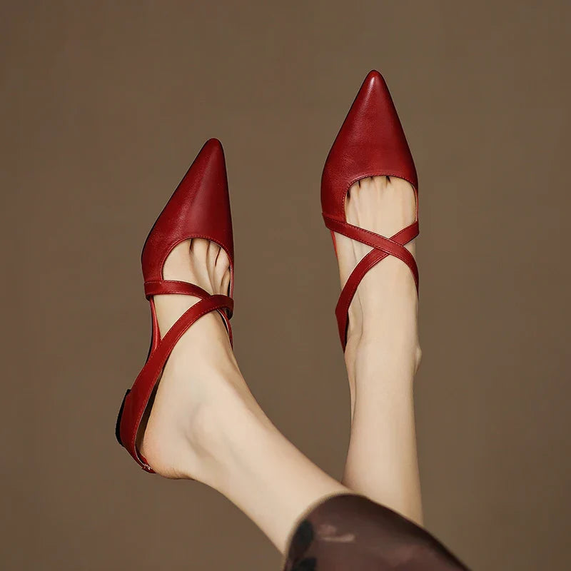 Aluna Genuine Leather Mules