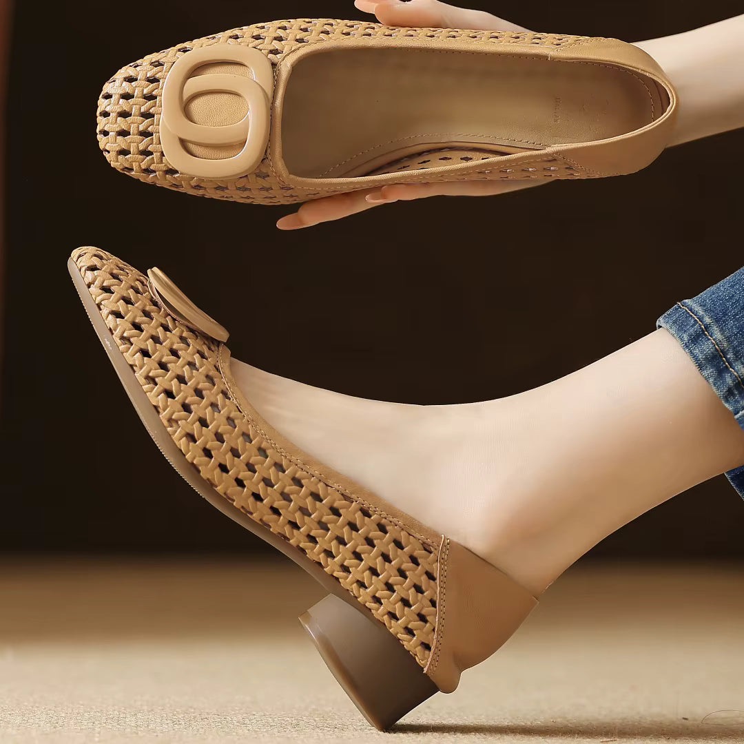 Margaret | Elegant Woven Court Shoes