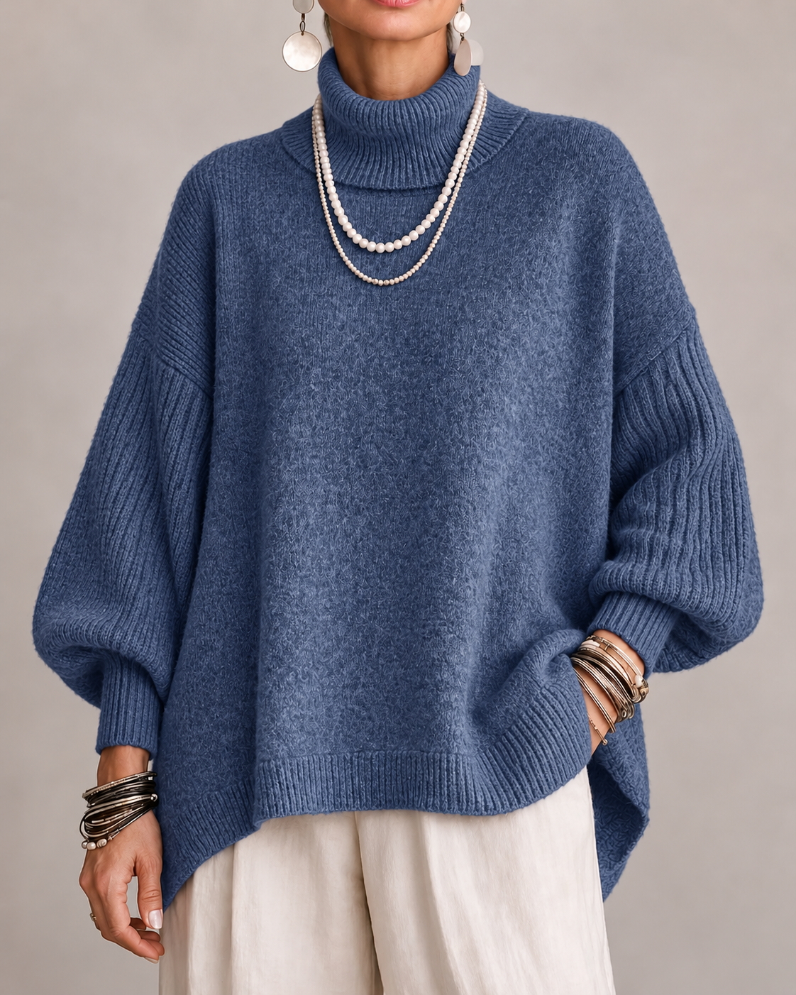 Ruth | Oversized Roll Neck Jumper