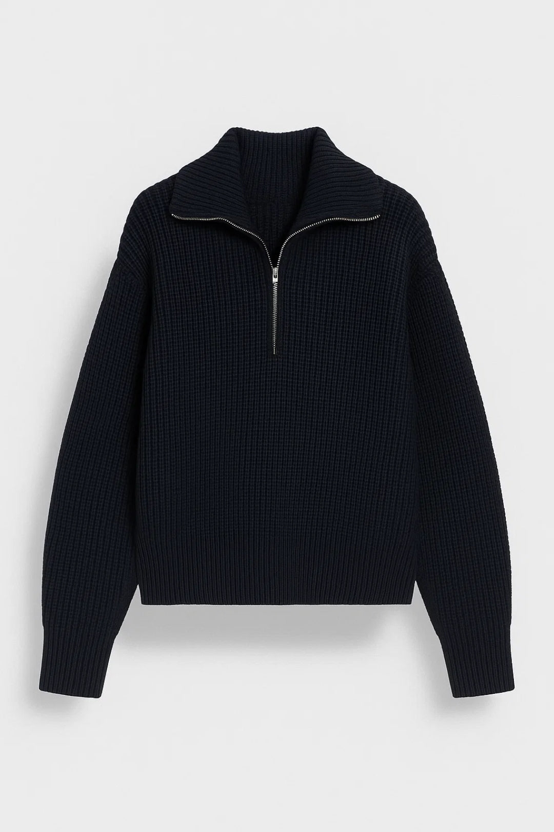 FFION | WAFFLE-KNITIP-COLLAR JUMPER