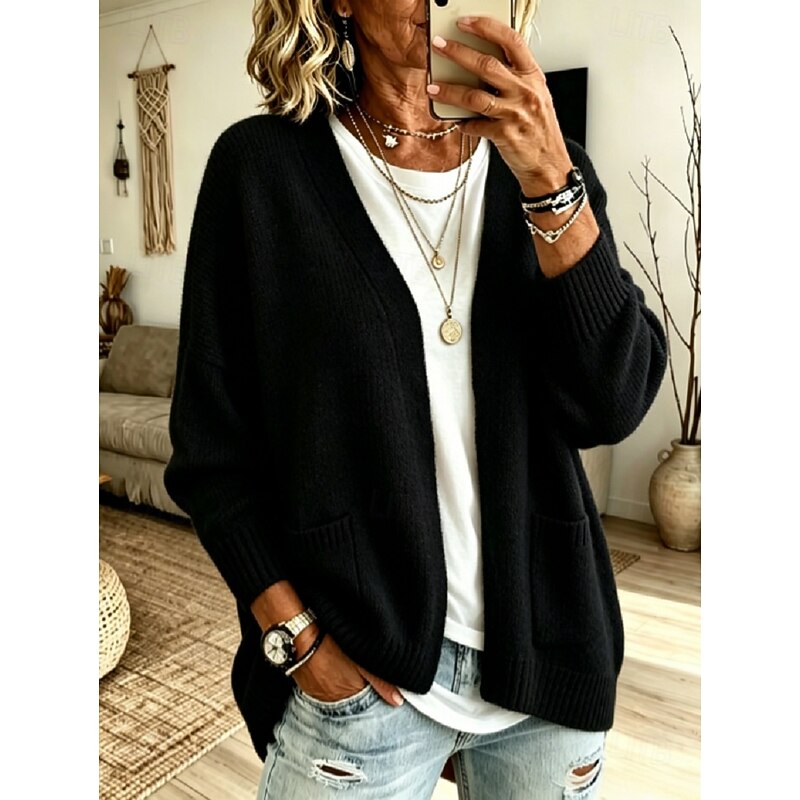 Hollis & June | Juliet Relaxed Open-Front Cardigan