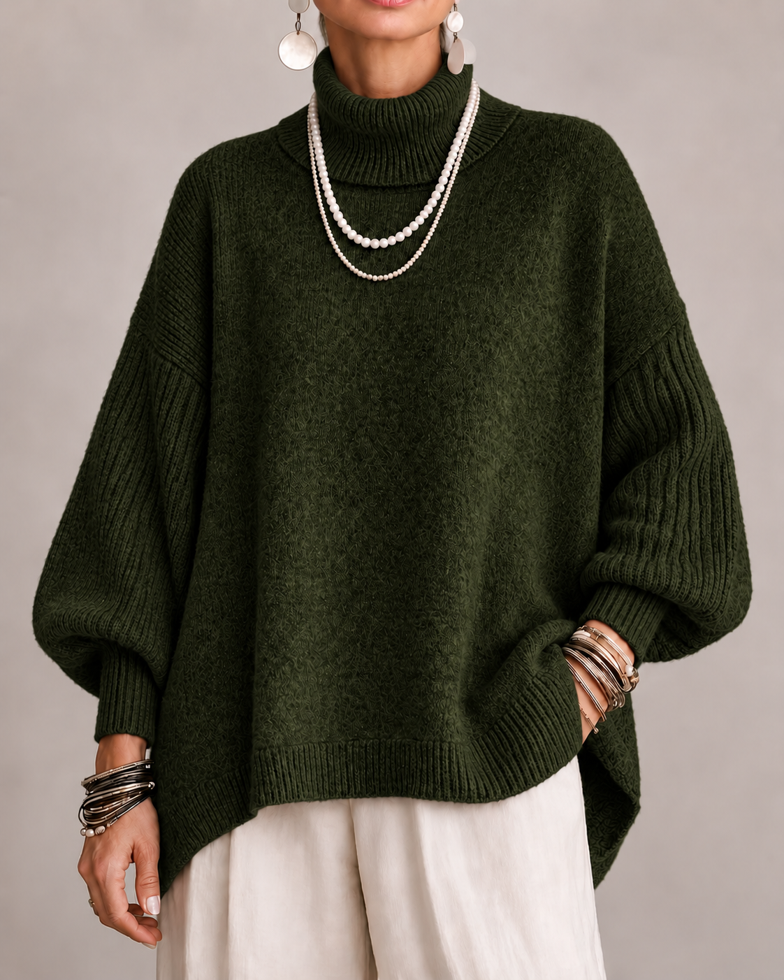 Ruth | Oversized Roll Neck Jumper