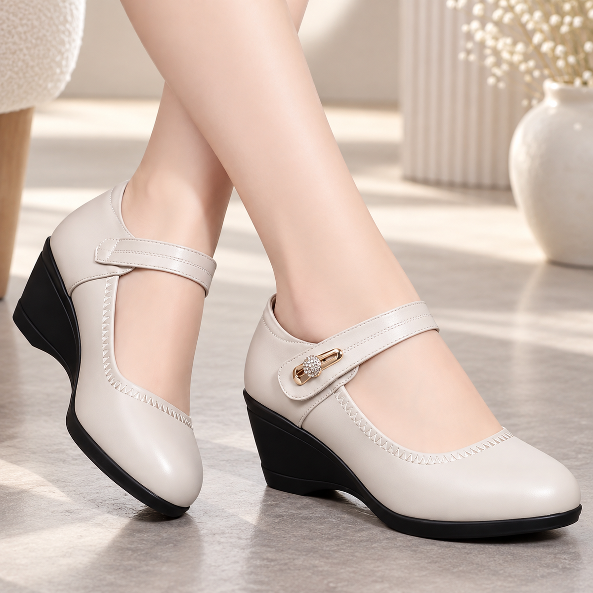Nola | Leather Heels