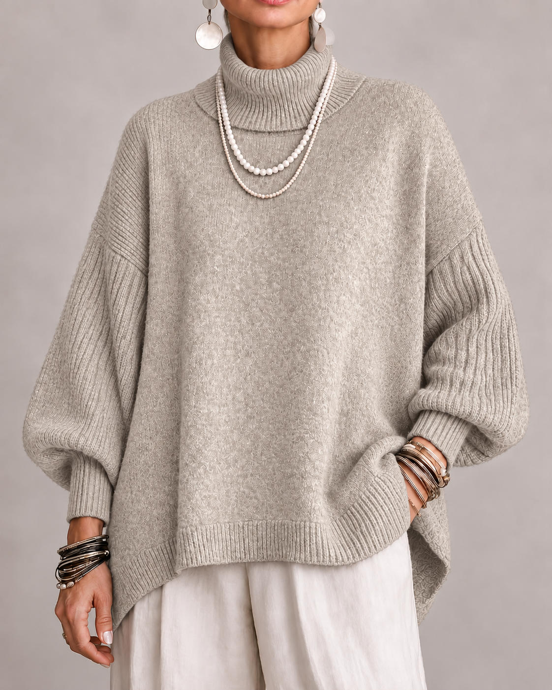 Ruth | Oversized Roll Neck Jumper