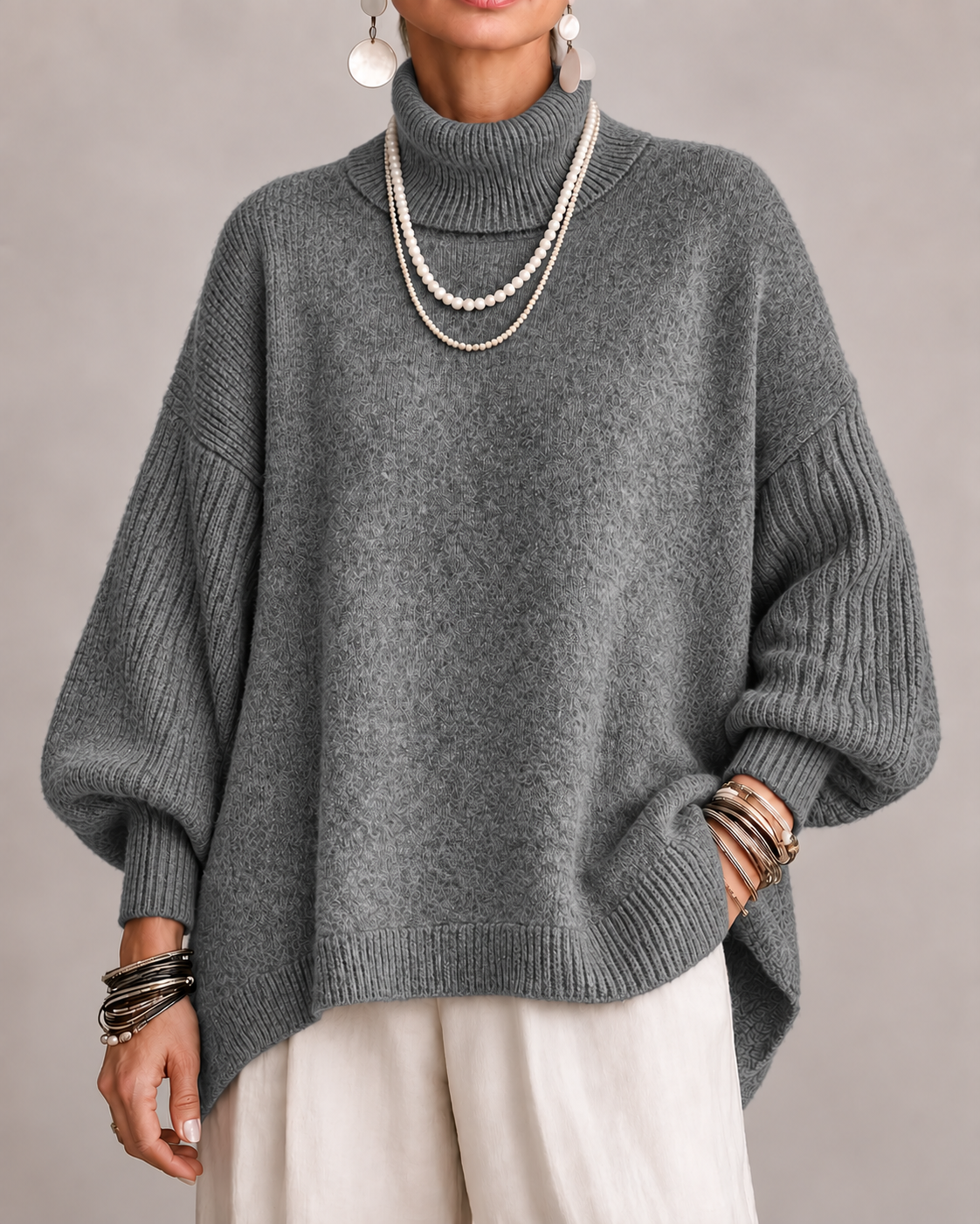 Ruth | Oversized Roll Neck Jumper